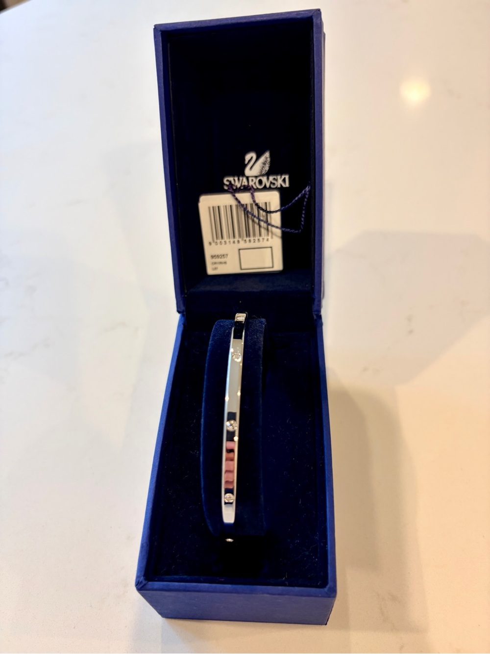 Swarovski Crystal Hinged Bangle Bracelet #959257 with Box & Tag